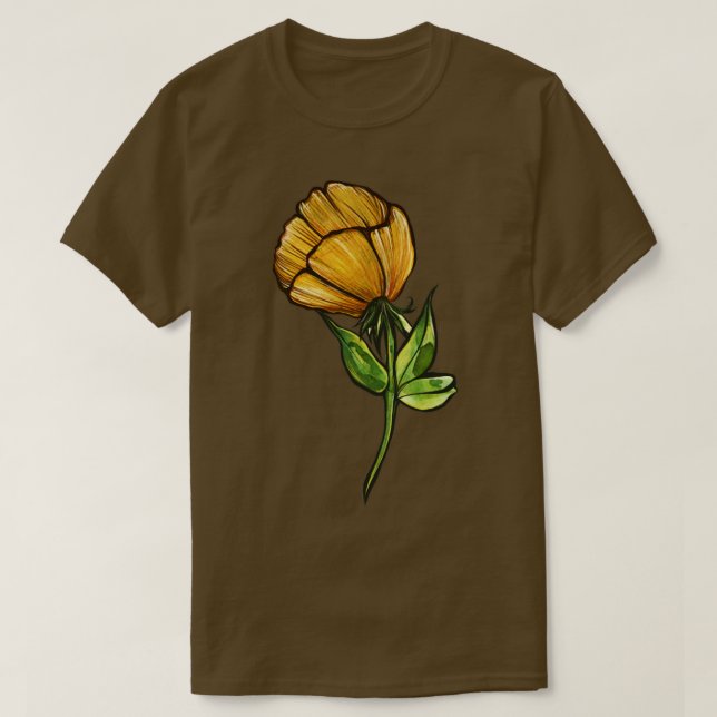 T-shirt Fleur jaune (Design devant)