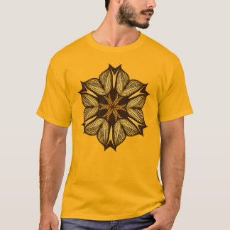 T-shirt Fleur Jaune Abstraite