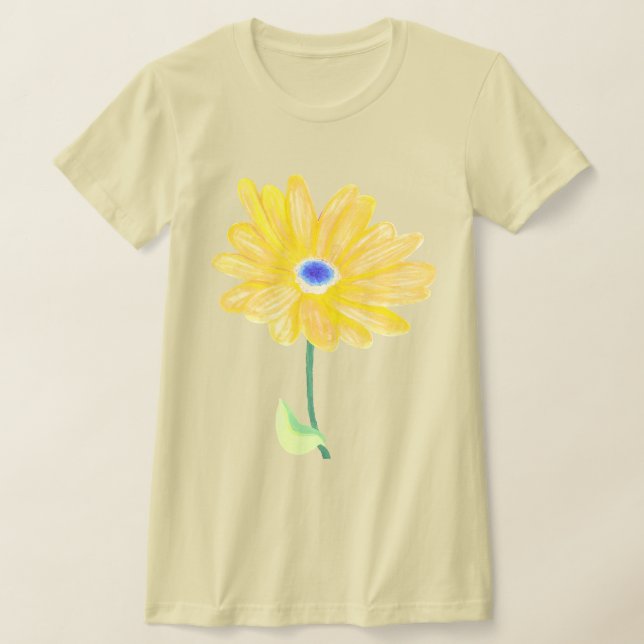 T-shirt Fleur jaune d'été (Poser)