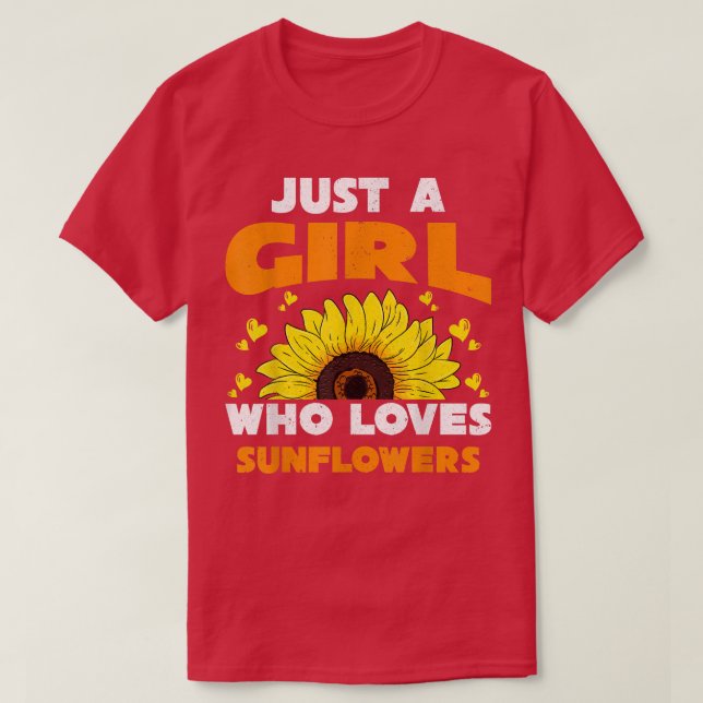 T-shirt Fleur Jaune Fleur Tournesol Fille Filles Femmes So (Design devant)