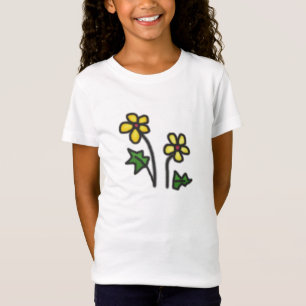T-Shirt Fleur jaune molle