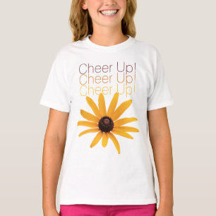 T-shirt Fleur Jaune Personnalisée Élégante Chevaucher Brow