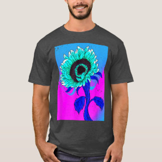 T-shirt Fleur Jaune Synthwave Rétro Vaporwave Sunflower 