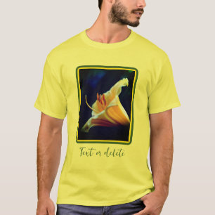 T-shirt Fleur Lys Jaune Intense Personnalisée