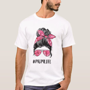T-shirt Fleur Maman Vie Messeuse Bun Lunettes de soleil Ch