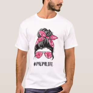 T-shirt Fleur Maman Vie Messeuse Bun Lunettes de soleil Ch