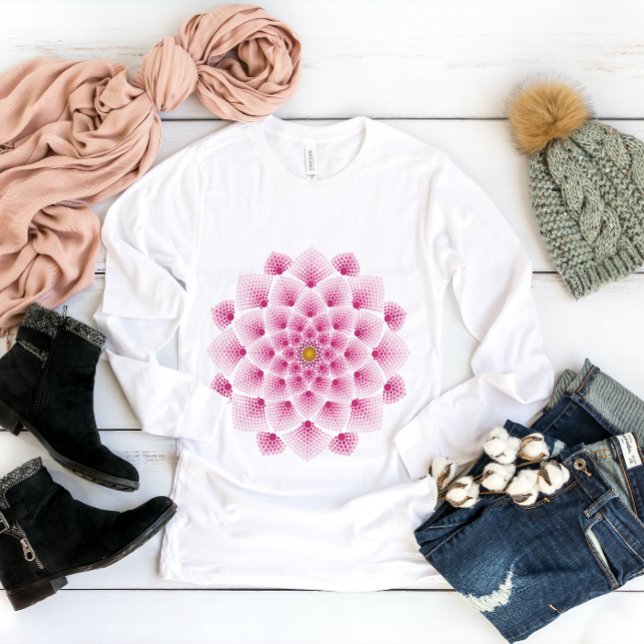 T-shirt Fleur Mandala rose (Créateur téléchargé)