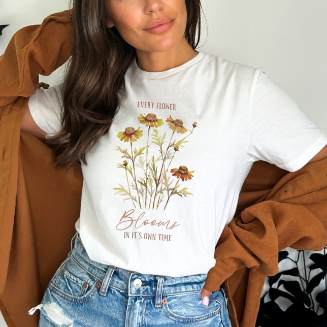 T-shirt Fleur marguerite et devis (Créateur téléchargé)