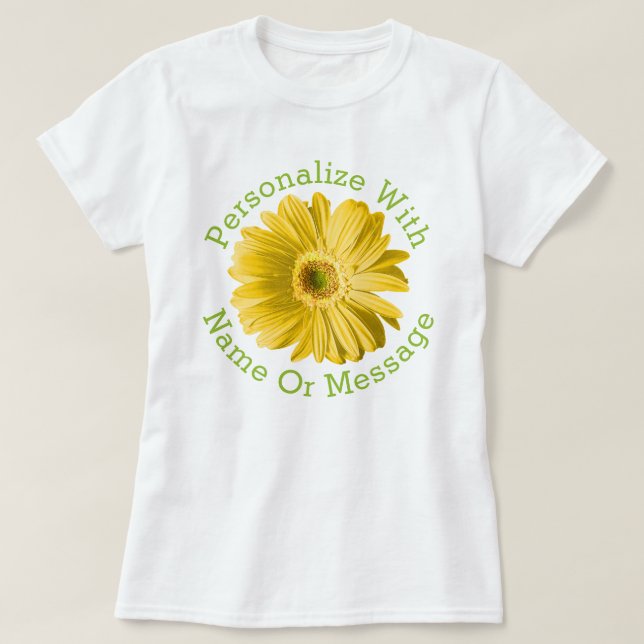 T-shirt Fleur marguerite jaune (Design devant)