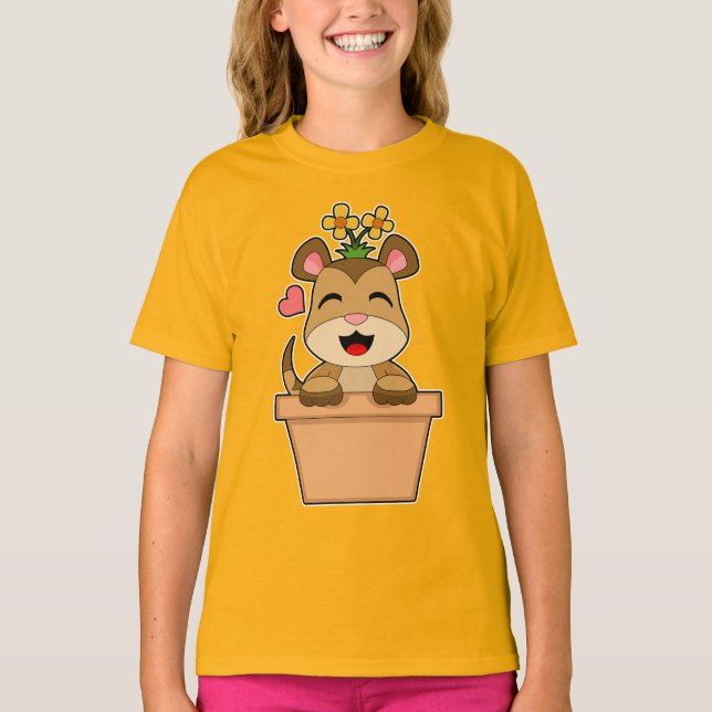 T-shirt Fleur Meerkat (Devant)
