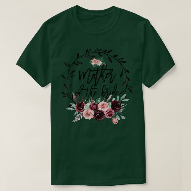 T-shirt Fleur Mère de la mariée Shower Mariage Bachelor (Design devant)