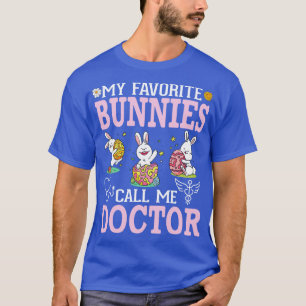 T-shirt Fleur Mes lapins Favoris Appelez-Moi Doctor Happy 
