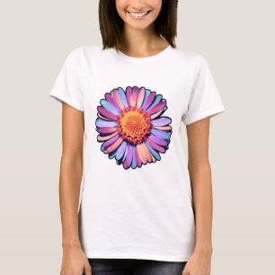 T-shirt Fleur mignonne violet rose bleu Boho Daisy Bisexua