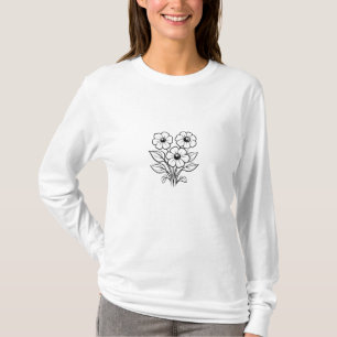 T-shirt Fleur minimaliste en ligne