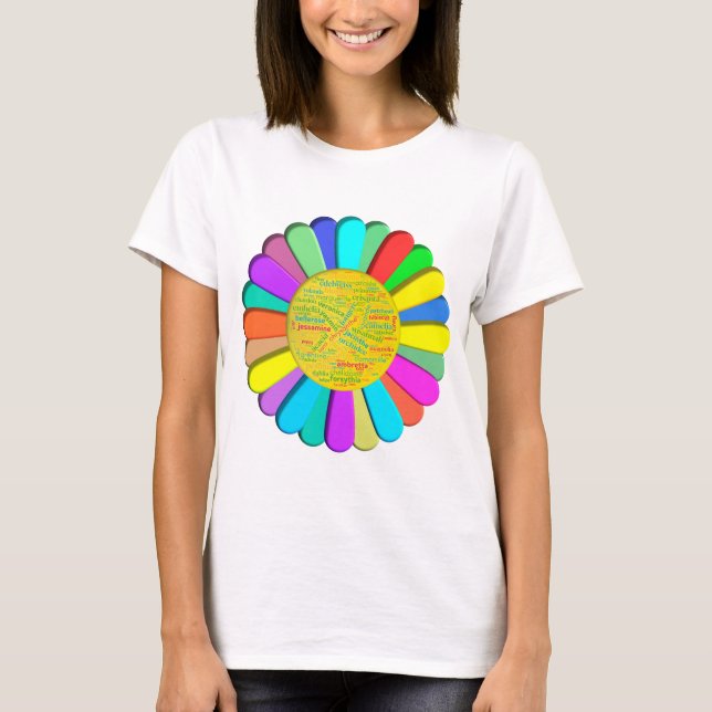 T-shirt Fleur multi couleurs (Devant)