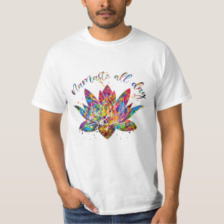 T-shirt Fleur Namaste Yoga Aquarelle