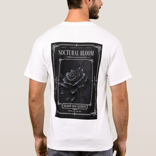 T-shirt Fleur Nocturne Rose d'Ombre (Dos)