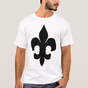 T-shirt Fleur noir superbe de lis