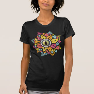 T-shirt Fleur oeil Éffrayant psychédélique colorée