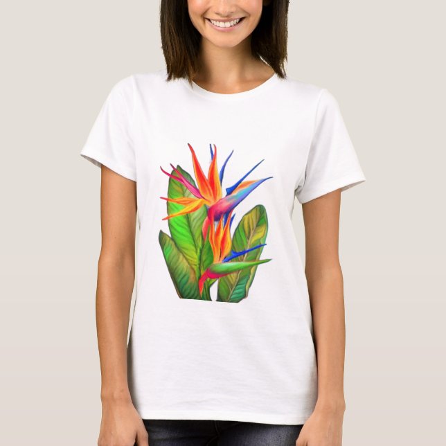 T-shirt Fleur Oiseau de Paradis Strelitzia (Devant)