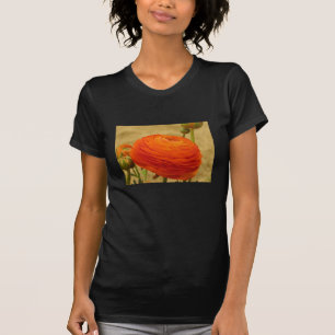 T-shirt Fleur orange