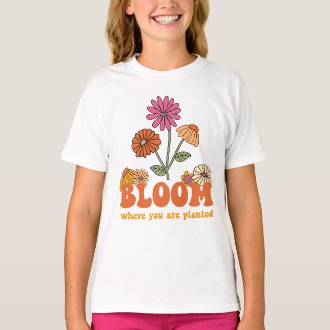 T-shirt Fleur Où vous êtes planté (Devant)