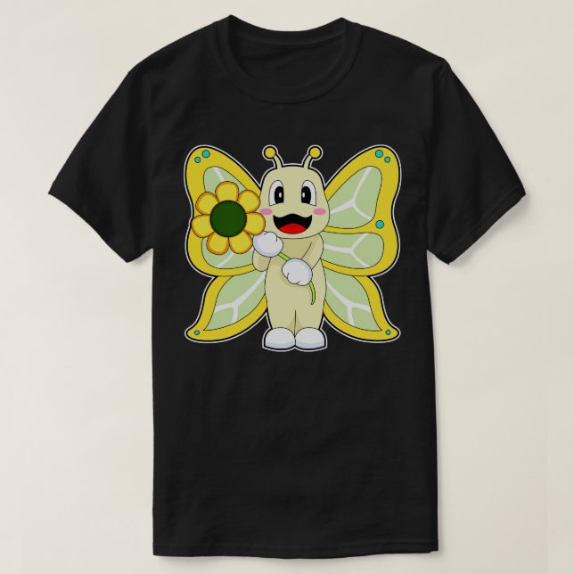 T-shirt Fleur papillon (Design devant)