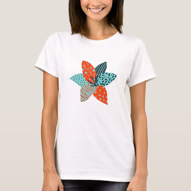 T-shirt Fleur Patchwork (Devant)