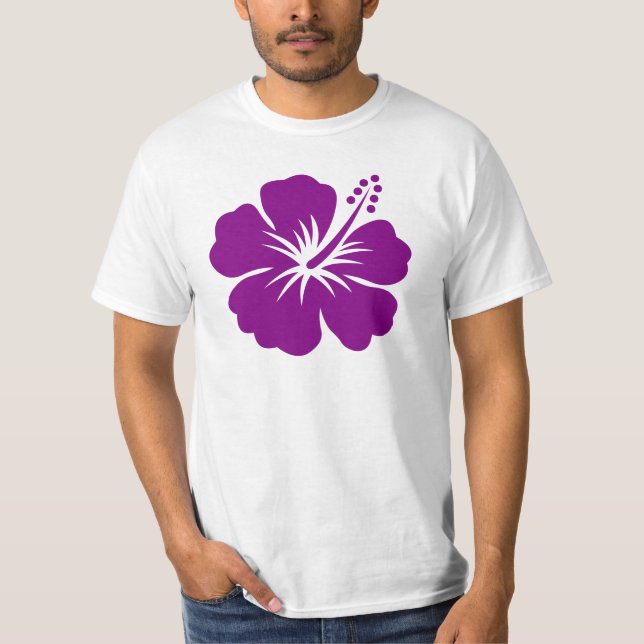 T-shirt Fleur pourpre de ketmie aloha (Devant)