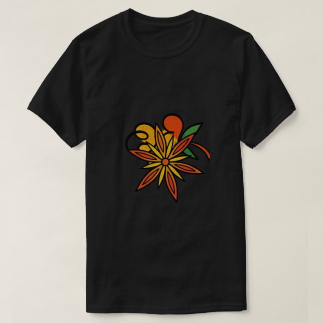 T-Shirt Fleur Rétro (Design devant)