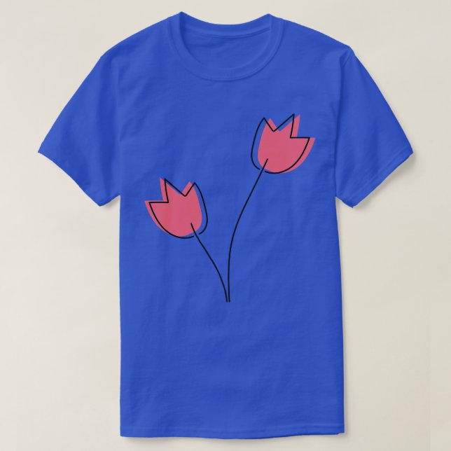 T-shirt fleur rose (Design devant)