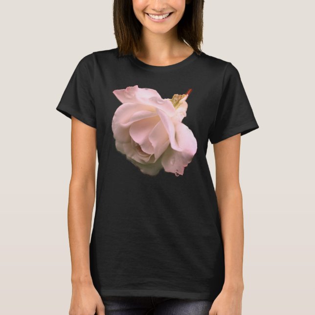 T-shirt Fleur rose blanche (Devant)