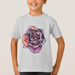 T-shirt Fleur Rose coloré