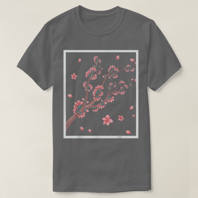 T-shirt Fleur rose japonaise Fleur Sakura Fleur de cerisie (Design devant)