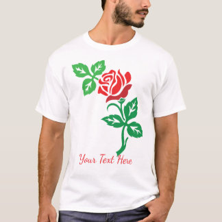 T-shirt Fleur Rose Romantique – Œuvre d'art floral intempo