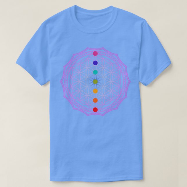 T-shirt Fleur rose vif (Design devant)