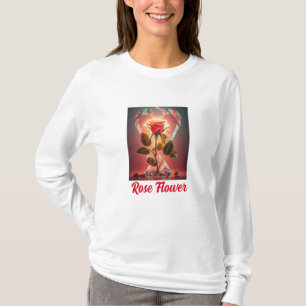T-shirt Fleur rouge