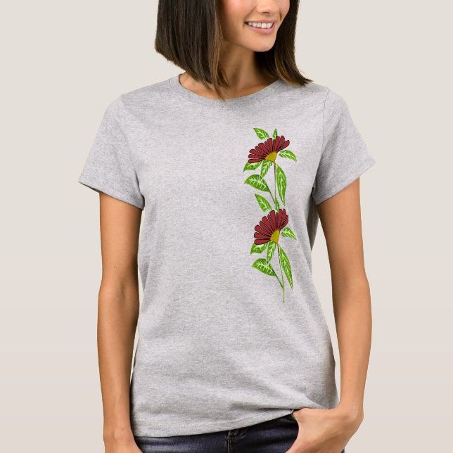 T-shirt Fleur rouge (Devant)