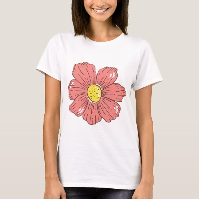 T-shirt Fleur rouge (Devant)