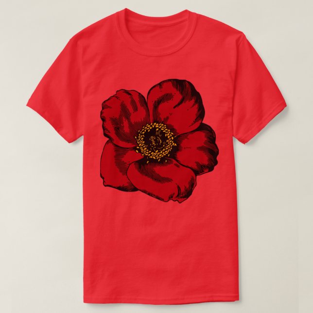 T-shirt Fleur rouge (Design devant)