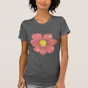 T-shirt Fleur rouge