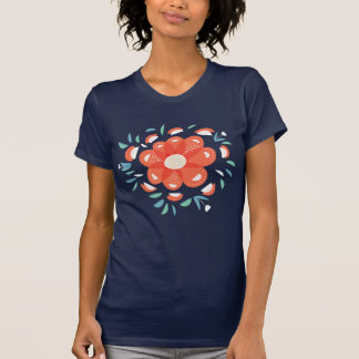 T-shirt Fleur rouge décorative lunatique