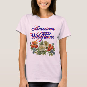 T-shirt Fleur sauvage américain Patriotique Gardener Art