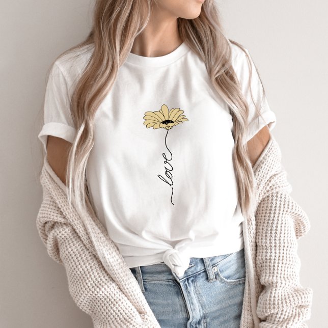 T-shirt Fleur sauvage avec le mot Love - LOVE Fleur sauvag (Créateur téléchargé)