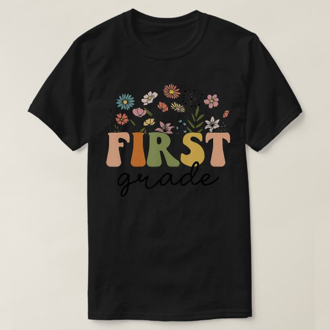 T-shirt Fleur sauvage D'Enseignant De Première Année Retou (Design devant)