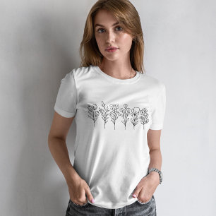 T-shirt Fleur sauvage doux