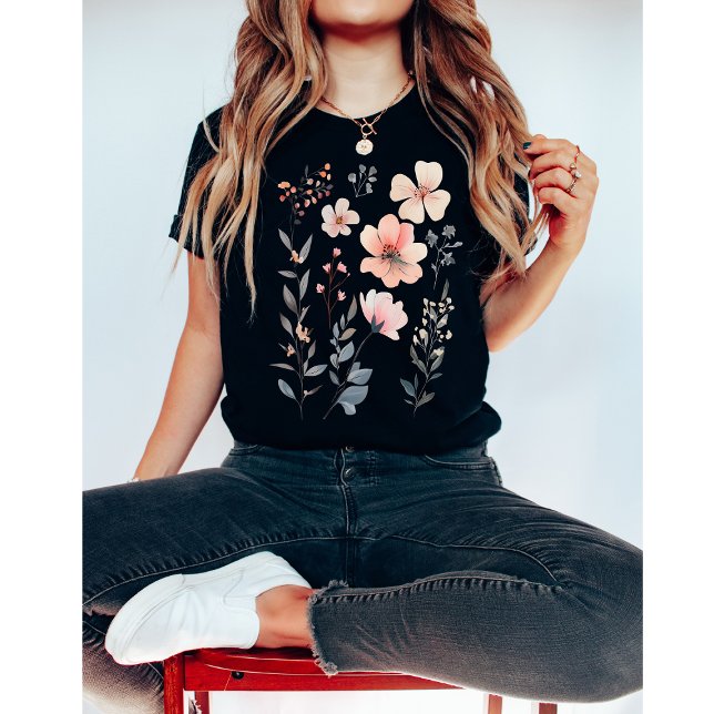 T-shirt Fleur Sauvage-Florale-Mignonne (Créateur téléchargé)