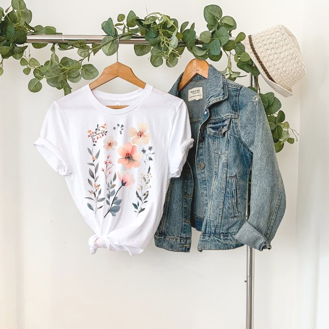 T-shirt Fleur Sauvage-Florale-Mignonne (Créateur téléchargé)