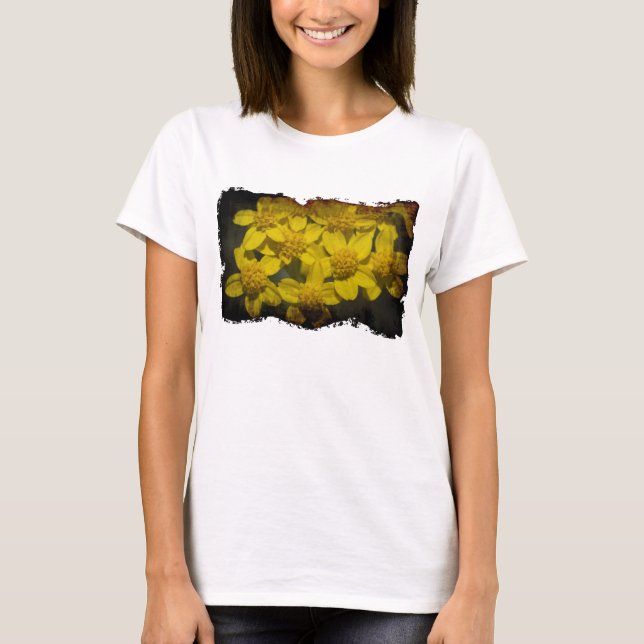 T-shirt Fleur sauvage jaune (Devant)