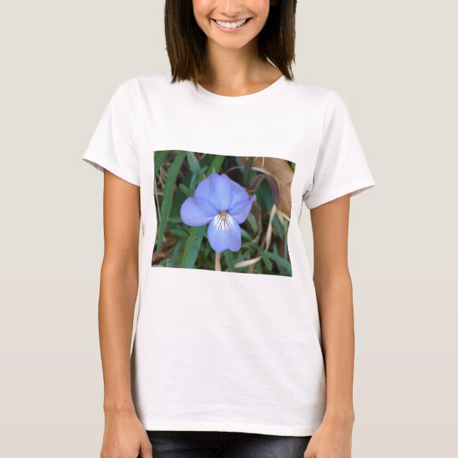 T-shirt Fleur sauvage Oiseaux-Pied Violet IV sources therm (Devant)
